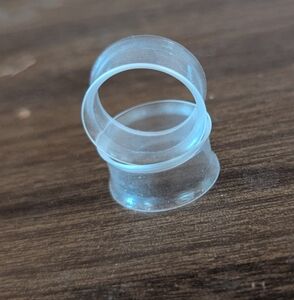 USED Clear, hard plastic 19mm plugs